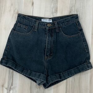 American Apparel Dark Denim Jean Shorts